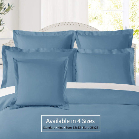 Nestl Soft Pillow Shams Set of 2 - Hotel Style Premium Microfiber Pillow Covers, King 20"x36", Blue Heaven