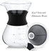 Yosoo Elegant Hand Pour Over Coffee Maker Set, Reusable Manual Drip Filter, Glass Carafe & Stainless Steel Filter