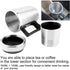 Duokon Car Hot Water Kettle, 350ML + 150ML Stainless Steel Electric Kettle for Coffee Tea Water Heating Cup 12V