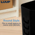 2.5 STORi Luup Trash Can (Black) - Reuse Grocery Bags - Plastic Garbage Container for Bathroom, Vanity, Laundry Room