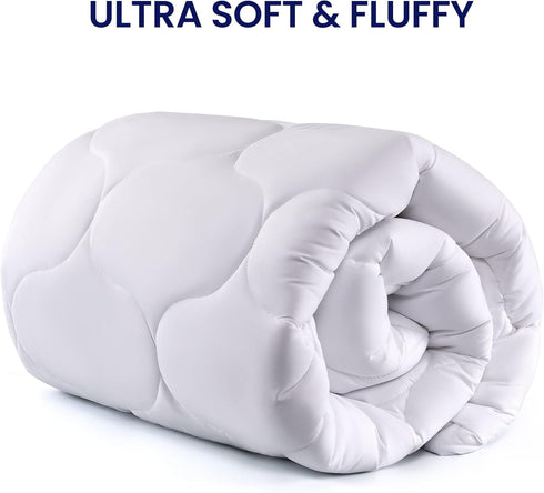 SLEEP ZONE Quilted Fitted King Size Mattress Pad Cover, Soft Fluffy Pillow Top, Deep Pocket 8-21 inch, King