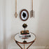Classic Oval Picture Frame 5x7, Hand Made Solid Wood Frame with Stained Walnut Finish from Italy