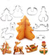 8 Pieces 3D Christmas Snowman Cookie Cutters, Stainless Steel Cartoon Biscuit Cutters for Holiday Baking