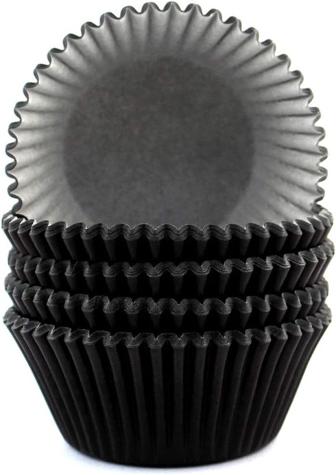 Eoonfirst Standard Size Cupcake Liners, Halloween Party Baking Cups, 100 Pcs (Black)