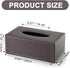 KINGFOM Rectangular PU Leather Tissue Box Cover - Brown Napkin Holder for Bathroom, Home, Office, Car