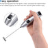 MECCANIXITY Electric Tumbler Stirrer - Handheld Mini Mixer Battery Operated Stirring Mixing Silver for DIY Glitter