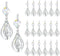 20pcs 38mm Crystal Loquat Shape Chandelier Replacement,Hanging Clear Glass Crystals for Chandelier,Crystal