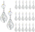 20pcs 38mm Crystal Loquat Shape Chandelier Replacement,Hanging Clear Glass Crystals for Chandelier,Crystal