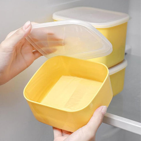 TOPINCN Cheese Holder, Airtight Sliced Cheese Container with Lid, Plastic Refrigerator Storage Box for Cheese