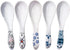 Japanese Style Set of 5 Soup Spoons, Asian Ceramic Ramen Spoons