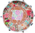 18x13) Aakriti Gallery Indian Pouf Footstool Ethnic Embroidered Pouf Cover, Indian Cotton Round Pouffe Ottoman Pouf