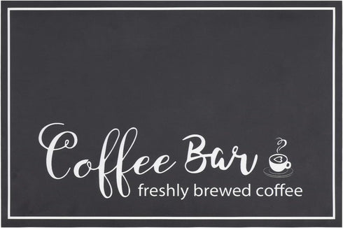 Coffee Bar Mat for Countertops, 16"x24" Absorbent Dish Drying Mat with Coffee Cup Pattern for Kitchen and Dining Room