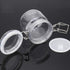 2Pcs 10 Oz/300ml Clear Round Plastic Storage Sealed Jar Bottles with Leak Proof Rubber Hinged Lid for Multi-purpose