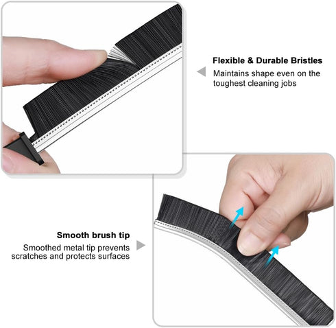 Hard Bristle Crevice Cleaning Brush, Small Gap Cleaning Brush for Toilet, Home, Bathtub, Sink, Household - 3 Pcs