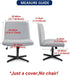 Armless MIFXIN Office Chair Cover Stretch Jacquard Wide Seat Modern Vanity Chair Slipcover Criss Cross Chair Mid Back