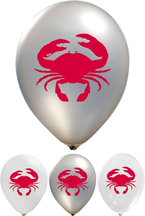 Party Zone Set of 16 pcs Crab Balloons, Under the Sea Animals