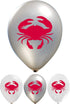 Party Zone Set of 16 pcs Crab Balloons, Under the Sea Animals
