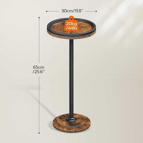 BF168BZ01 HOOBRO Small Round Side Table, Drink Table, Coffee Martini Table with Pedestal Accent for Small Spaces