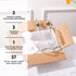 500ml, Set 2 Molimoli Oil and Vinegar Dispenser with Metal Pour Spout, Weighted Pourer, Glass Bottle Dispenser