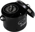 3 Pack Set, Frcctre Vegetable Storage Tins, Potato Onion Garlic Storage Canister Black Metal Kitchen Vegetable Keeper