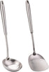 FJNATINH Wok Spatula and Soup Ladle Set, 304 Stainless Steel Utensil Tools Set, 2 Pieces for Cooking Kitchen