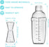 4 pcs Clear Cocktail Shaker Set, 2 pcs Plastic Bar Shaker with 2 pcs Plastic Double Measuring Jigger