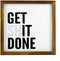 VinMea Framed Wood Sign, Rustic Wall Art - Get Shit Done, 12"x12", Black, Letter Print, Unisex, Home Office Decor