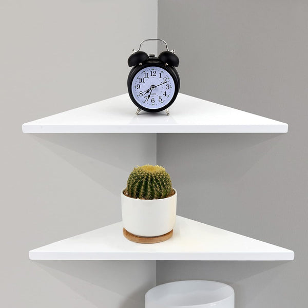 evron Corner Mounting Shelf,Easy to Install Wall Corner Shelf,Aluminum Material Shelves with Bendable
