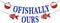 Ofishally Ours Fishing Adoption Banner, Themed Family Party Decor, Welcome Home Blue Glitter