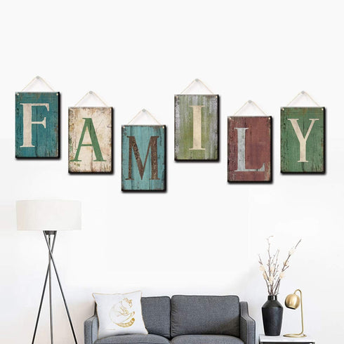 Wooden Hanging Sign Letter E, Custom Wood Sign 8 X 12 Inches