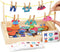 Montessori Practical Life Clothes Hanging Job Rope Strings Hanging Clothes with Clothespins
