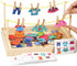 Montessori Practical Life Clothes Hanging Job Rope Strings Hanging Clothes with Clothespins