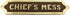 Treasure Gurus Chiefs Mess Brass Door Sign, Maritime Ships Plaque