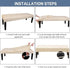 SearchI Waterproof Dining Bench Cover, Stretch Washable Long Bench Seat Covers, Rectangle Dining Table Bench Slipover