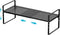 iPEGTOP Large Expandable Cabinet Storage Shelf Organizer Rack - Heavy Duty Stackable Steel Metal Spice Rack, Black - 1