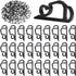 Vikdio 30 Pcs Black Gutter Hooks for Christmas Lights, Holiday Light Clips for Fixing Outdoor String Lights on