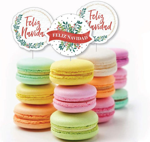 Big Dot of Happiness Feliz Navidad - Shaped Holiday Spanish Christmas Party Cut-Outs, 24 Count