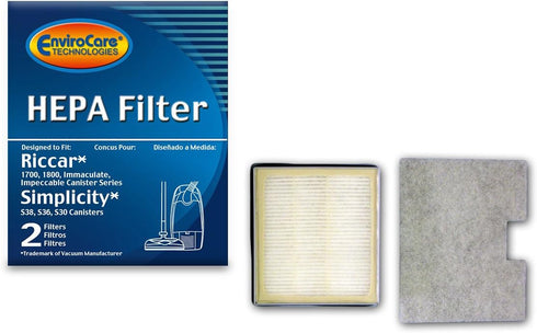 EnviroCare Replacement HEPA Vacuum Cleaner Filter for Riccar Immaculate & Impeccable RF17, Simplicity S30, S36