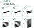 KIKIONLIFE 10 Tiers Shoe Rack Tower Storage Organizer Cabinet Black