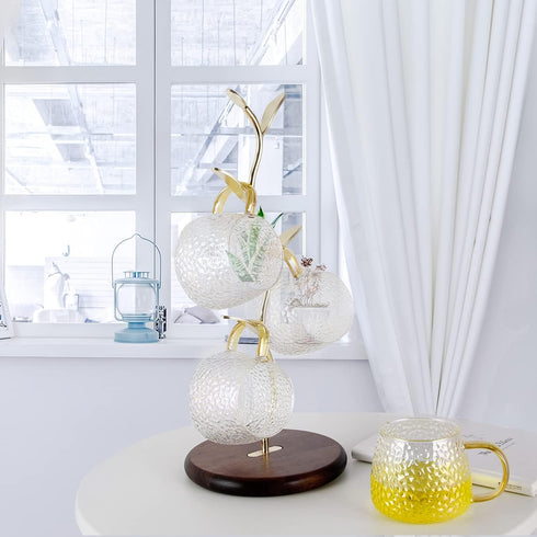 HoroM Gold Coffee Mug Tree, Countertop Coffee Mug Holder Stand, Mug Rack