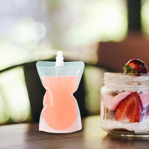 Nozzle Packaging 6.5 4 2.4 Inch DOITOOL Transparent Suction Seal Bag X X Reusable Leakproof Stand-up Beverage Pouch