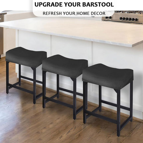 Levoberg Counter Counter 4 Pack Bar Stool Cover Rectangle Velvet Stretch Height Barstool Slipcovers Rectangular Kitchen