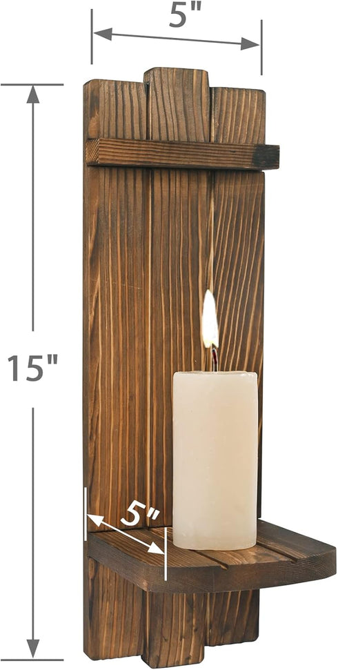 Set 2, Yorkmills Sconces Wall Decor of Wall Candle Holder Rustic Home Decor, Farmhouse Wall Art Floating Candle Sconces