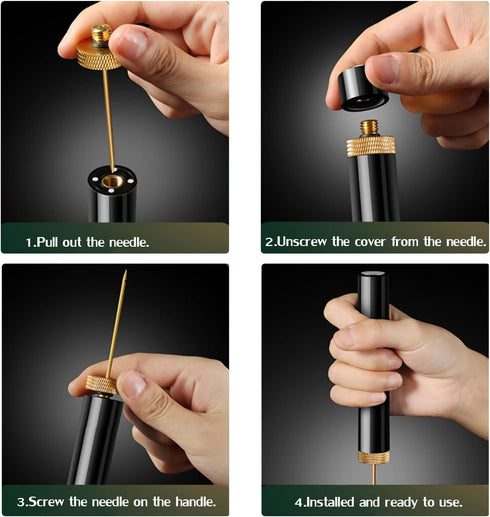 Wine Bottle Opener Set - 4PCS Travel Portable Cork Remover with Aerator, Foil Cutter, Vacuum Stopper for Wine Lovers