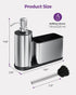 Set 3 1, Countertop ODesign Kitchen Soap Dispenser - in Stainless Steel Dish Soap Dispenser with Sponge Holder, Dish