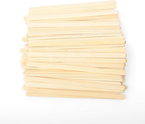 150 Count Bamboo Coffee Stirrer - Disposable 5.5 inches Long Wooden Stir