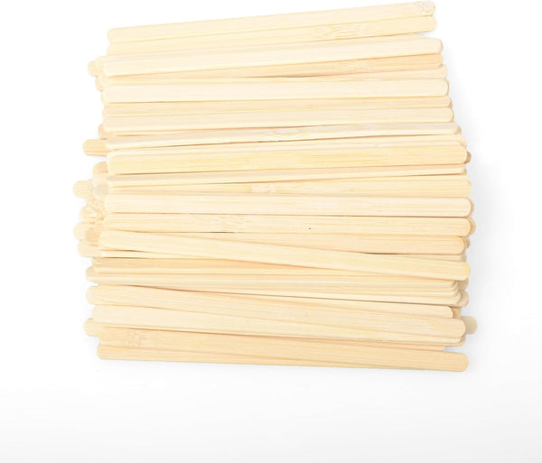 150 Count Bamboo Coffee Stirrer - Disposable 5.5 inches Long Wooden Stir