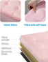 17 inches AmasSmile Storage Ottoman Foot Rest Stool, Velvet Footstool Bench, Short Ottoman Stool, Small Folding Blanket
