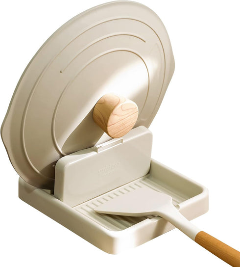 Spoon Rest with Lid Holder, SYOUACEND Kitchen Utensil Rest for Stove Top, Organizer Gadgets