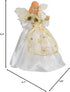 Kurt S. Adler 10-Light Ivory and Gold Angel Treetop, 9-Inch